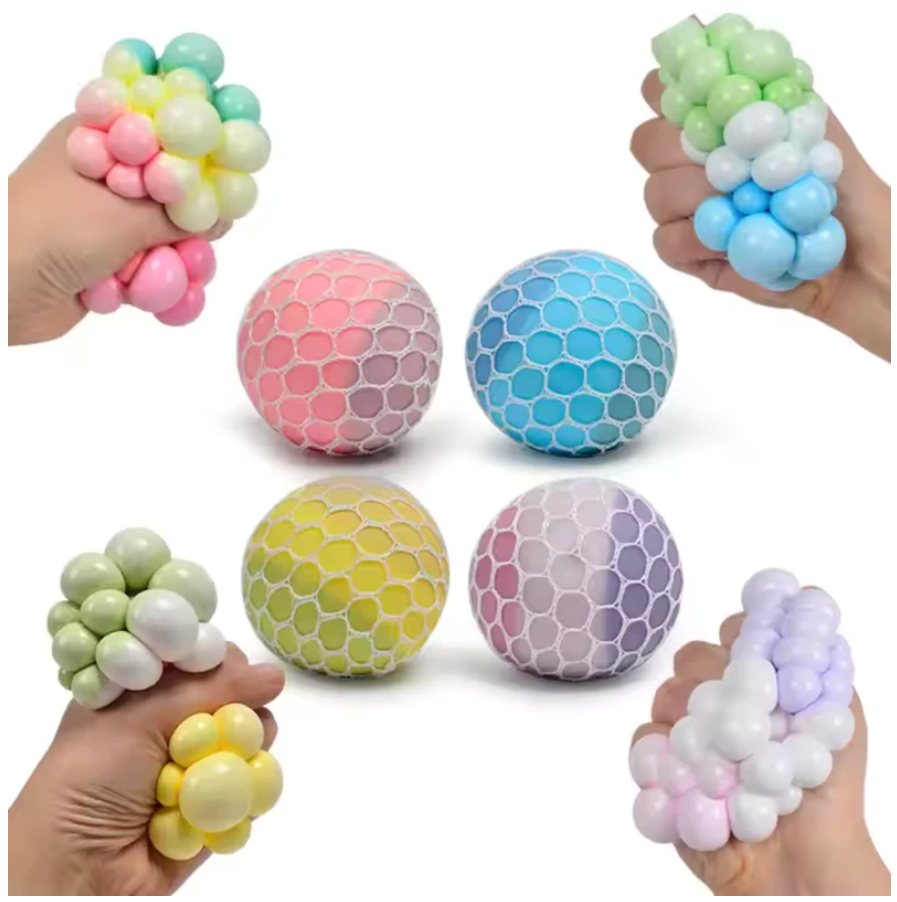 1 Pcs Balls Color Change Mesh Squishy Ball